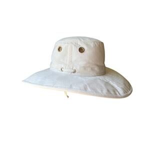 Tilley Vintage Wide Brim Wanderer White Cream Hat | Size 7 3/8